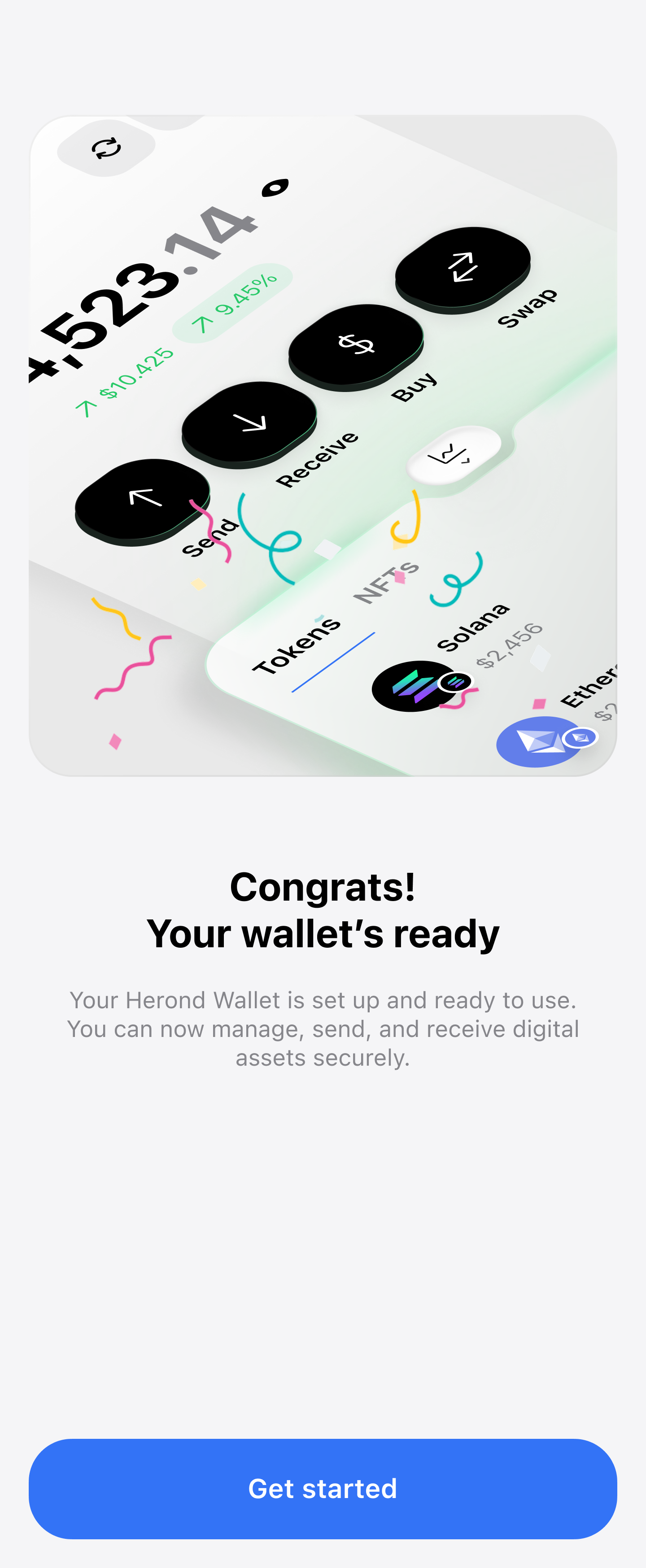 Herond Wallet Step 3: Dashboard Ready